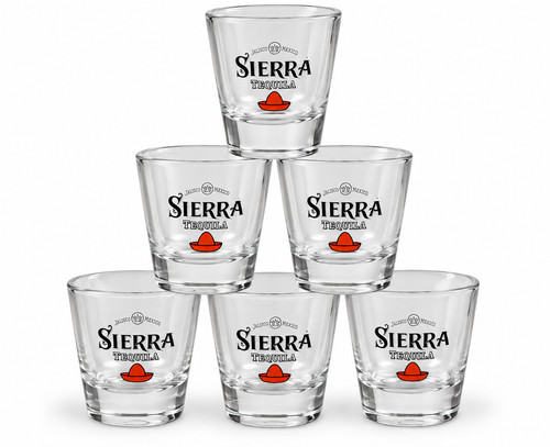 Sierra tequila shot glas - 6, x