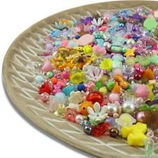 100g Acryl Chaosmischung Perlen Mix Basteln Bunt Acrylperlen Mischung Perlenset