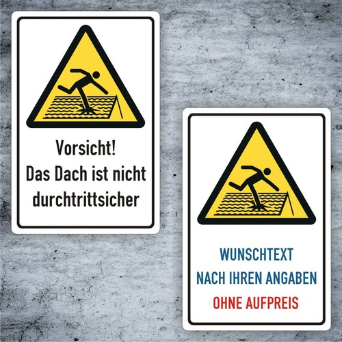 Schild vorsicht dach ist - vorsicht!,