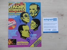 Kraftwerk Original Autogramme signed A4 Magazin-Cover ACOA