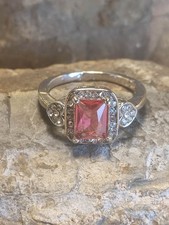 Damen Ring Gr 58 in Silber