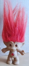 Troll Gnom 80/90er rote Haare Orange/rote Augen Stein-Rot--sehr gut Mit Haare C