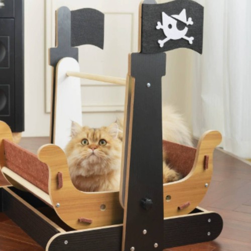 Piratenschiff katzenbett - piratenschiff,