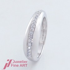 FHT Halb-Memoire Ring - 14K/585 Weißgold - 19 Brillanten 0,23ct - Neuware