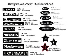 Namensschild Patches Aufnäher