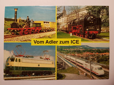 AK POSTKARTE VOM ADLER ZUM ICE INTERCITY EXPRESS 01118 DAMPFLOKOMOTIVE EISENBAHN