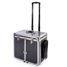 ★Fusspflegekoffer ideal für die mobile Fußpflege Trolley Schwarz Glitzer