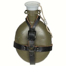 Feldflasche ca.0,7L original Militär Ledergeschirr M 60 Aluminium BW CZ/SK Armee