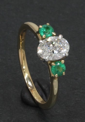 Karat gelbgold ring - 18,