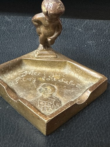 Antiker bronze aschenbecher - bronze,