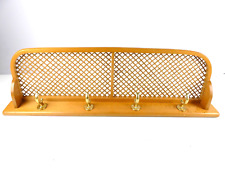 Hutablage Garderobe 60er Jahre Stil schick 4 Haken 80cm Vintage Rattan V-197