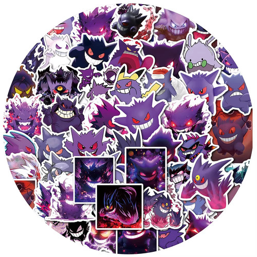 50x gengar sticker - 50x, pokémon