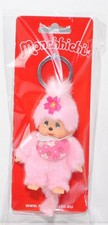 Monchhichi 253410 Key Chain Classic, 242467 Cherry Blossom Key Schlüsselanhänger