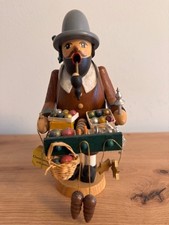 Räuchermännchen Erzgebirge Volkskunst Handarbeit 18 cm Seiffen Christbaumschmuck