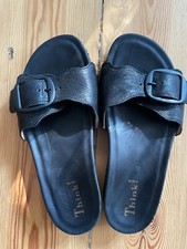 Think Pantolette Leder 36 schwarz neuwertig