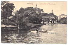 AK, Hamburg, Alsterpartie mit