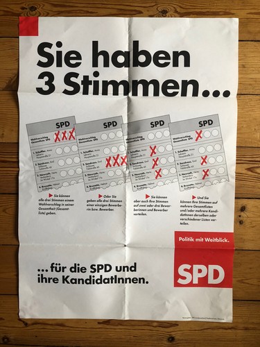 Spd wahlplakat originaldruck - wahlplakat,