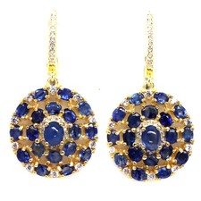 925 Sterlingsilber Blau Saphir