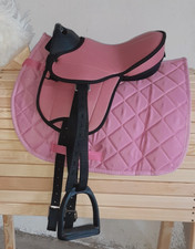 HKM Beginner Sattel Set pink für Shetty Holzpferd Stehpferd Plüschpferd
