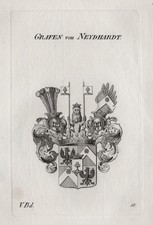 1830 Neidhart Neidhardt Neydhart Wappen coat of arms Kupferstich engraving
