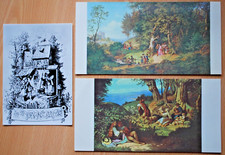 3 Kunstkarten mit Motiven von Adrian Ludwig Richter - Postkarten
