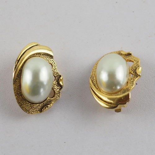 Vintage ohrclips gold cabochon - vintage,