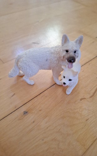 Tierfigur hund wolf mit - 2x, hund/wolf