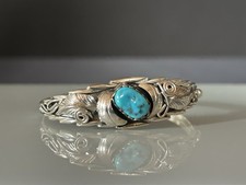 Silber Armreif mit Türkis