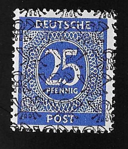 1948 posthorn 61ii stamp - mi, de