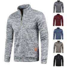 Herren Pullover Mit Stehkragen
