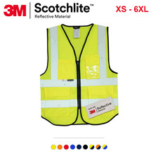 Salzmann Warnweste - 3M Material Reißverschluss mit 4 Vordertaschen  ISO 20471