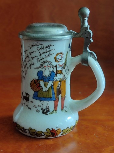 Porzellan schnapskrügchen - porzellan,