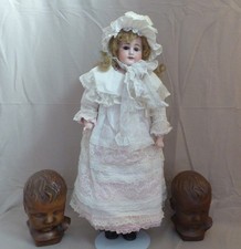 wunderschöne antike PK Puppe Brustkopf nur mit Nummer gemarkt um 1900 ca. 52 cm