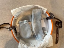 Hermès Jungen Baby "Cabriole" Strickset Fäustlinge, Socken, Beanie Mütze, 100% Kaschmir