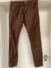 Please Jeans Hose in braun, beschichtet, Gr. S