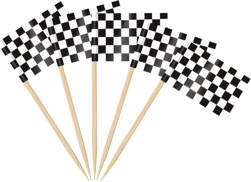Karierten zahnstocher flaggen - zahnstocher,