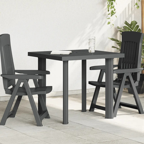 Gartentisch anthrazit 80x75x72 - anthrazit,