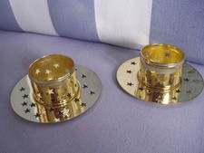 PartyLite zwei Teelichthalter -Sterne-Weihnachten-