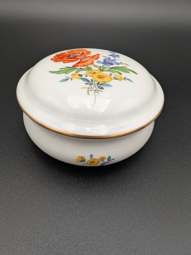 Meissen deckeldose mohnblume - meissen,