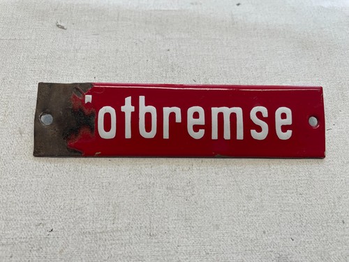 Emailleschild notbremse - emailleschild,