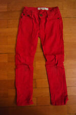 Geisha, rote schmale Jeans Hose, Gr. 116, Gummizug, 5 Taschen, 98% Baumwolle