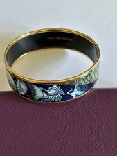 Michaela Frey Armreifen Armband Armschmuck Vögel Motiv Emaille Goldfarbe