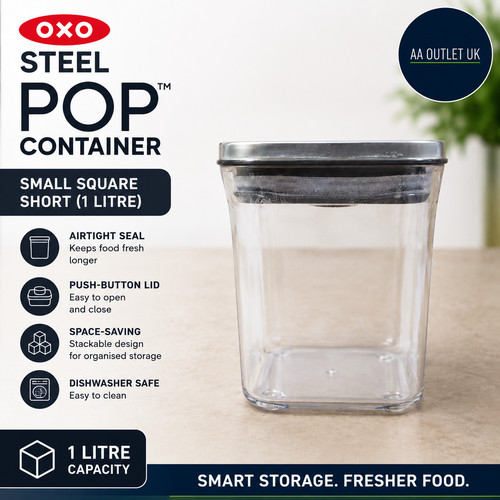 Oxo stahl pop behälter klein - stahl,