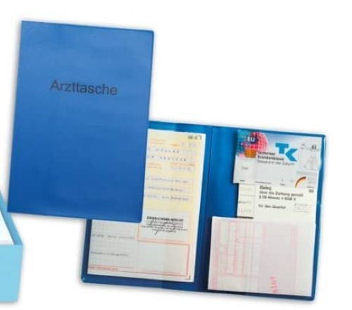 Arzttasche kunststoff blau mit - arzttasche,