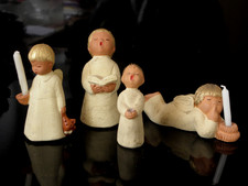 Konvolut 4 original  Singer Engel Jullar Spain Handarbeit Unikat