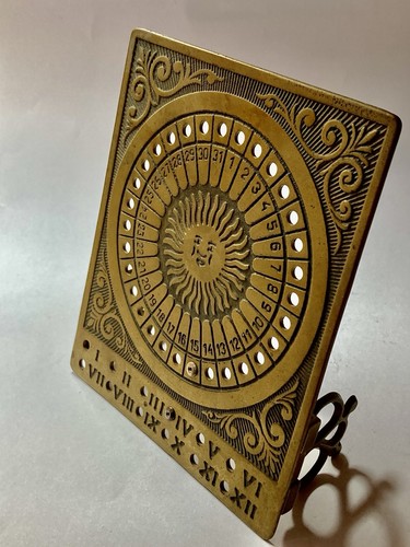 Vintage tischkalender messing - vintage,