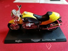 Maisto Modell Motorrad Moto Guzzi V10 Centauro gelb Maßstab 1:18 mit Typenblatt