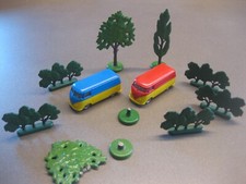 Lego 1:87 60er alt Konvolut VW T1 Bulli Kasten 658 Baum Bäume Sträucher  Deko