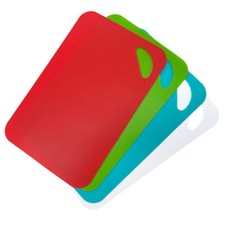 4er Set Schneidematte flexibel Schneidebrett Küchenbrett Kunststoff Küchenbrett