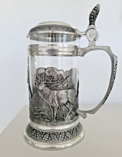 Bierkrug aus kristallglas - kristallglas, +